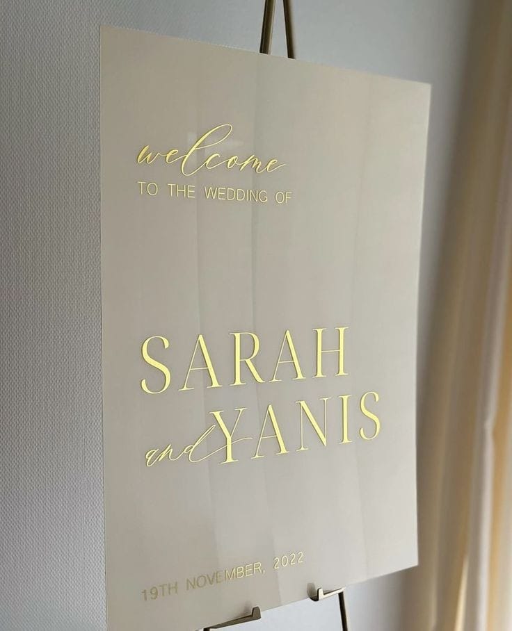 Panneau de bienvenue - personnalisé